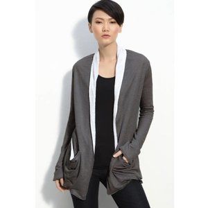 Majestic Reversible Long Sleeve Linen Cardigan